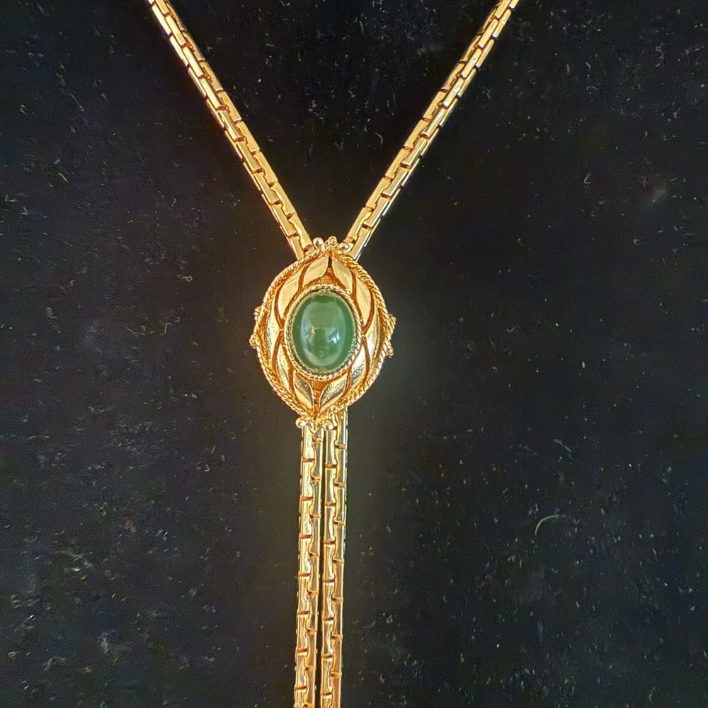Sarah Coventry Gold Lariat Bolo Necklace - Picture 2 of 7